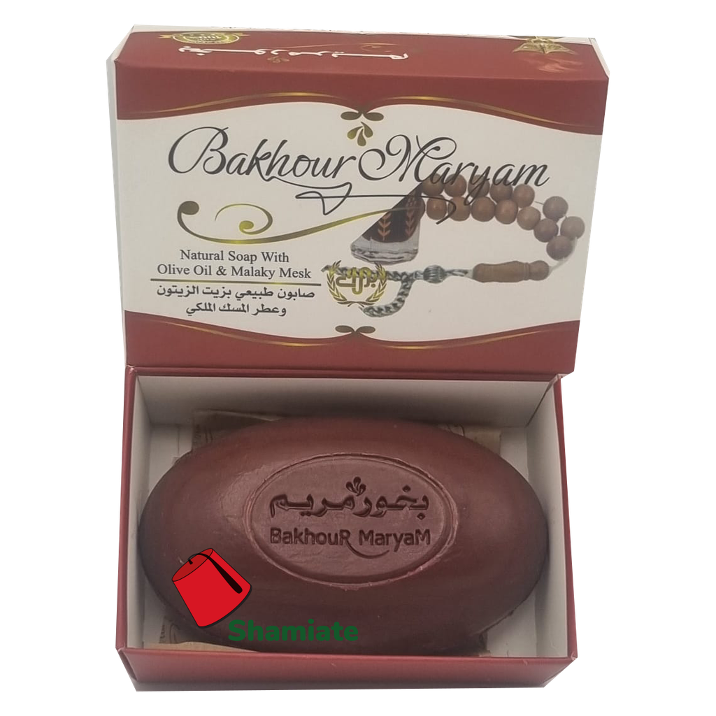 Savon D'Alep (Bakhour Maryam, Naturel à L'huile d'olive et le parfum du Musc Royal, 140 gm, 48 Pièces)