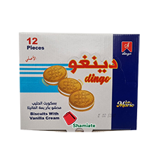 Biscuits (Dingo,  Vanille Crème, 12 x 25 gm, 12 Pièces)