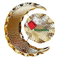Bonbonnière métal lune doré - grande /LM8-3