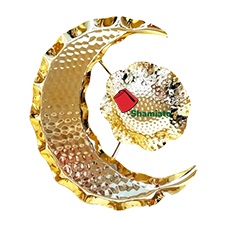 Bonbonnière métal lune doré - petite/LM8-5