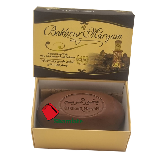 [8450 Aleppo Soap (Bakhour Maryam, Natural with olive oil and the scent of Aoud and Amber, 140 gm, 48 Pieces) Savon D'Alep (Bakhour Maryam, Naturel à L'huile d'olive et le parfum d'Aoud et D'Ambre, 140 gm, 48 Pièces) Savon D'Alep (Bakhour Maryam, Naturel a L'huile d'olive et le parfum d'Aoud et D'Ambre, 140 gm, 48 Pieces)صابون غار (بخور مريم, طبيعي بزيت الزيتون ورائحة العود والعنبر, 140 غرام, 48 وحدة) ] Savon D'Alep (Bakhour Maryam, Naturel à L'huile d'olive et le parfum d'Aoud et D'Ambre, 140 gm, 48 Pièces)