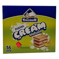 [8516 Cookies (Deemah, Banana Cream, 12 x 27 gm, 12 Pieces) Biscuits (Deemah, Banane Crème, 12 x 27 gm, 12 Pièces) Biscuits (Deemah, Banane Creme, 12 x 27 gm, 12 Pieces)كوكيز (ديمة, كريم الموز, 12 x 27 غرام, 12 وحدة) ] Biscuits (Deemah, Banane Crème, 12 x 27 gm, 12 Pièces)