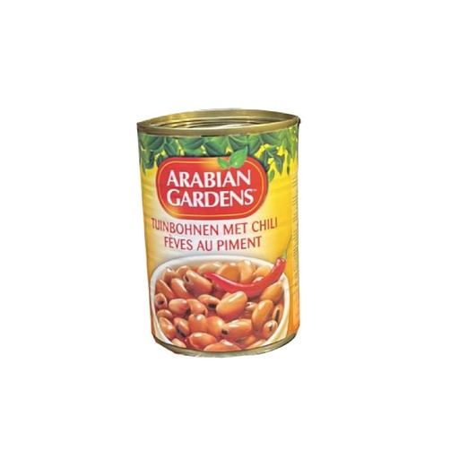 [5352 Canned Broad Beans (Foul) (Arabian Gardens, Chili Whole, 400 gm, 24 Pieces) Fèves en Conserve (Foul) (Arabian Gardens, Chili Entier, 400 gm, 24 Pièces) Feves en Conserve (Foul) (Arabian Gardens, Chili Entier, 400 gm, 24 Pieces)فول معلب (الحدائق العربيه, حب حار, 400 غرام, 24 وحدة) ] Fèves en Conserve (Foul) (Arabian Gardens, Chili Entier, 400 gm, 24 Pièces)
