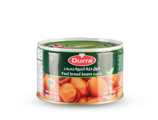 [5667 Canned Broad Beans (Foul) (Durra, Gros (Bajela), 400 gm, 24 Pieces) Fèves en Conserve (Foul) (Durra, Gros (Bajela), 400 gm, 24 Pièces) Feves en Conserve (Foul) (Durra, Gros (Bajela), 400 gm, 24 Pieces)فول معلب (الدرة, بجلا, 400 غرام, 24 وحدة) ] Fèves en Conserve (Foul) (Durra, Gros (Bajela), 400 gm, 24 Pièces)