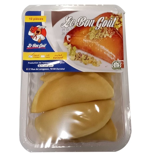 [7781 Cream Qatayef (Shamiate, 12 Pieces) Katayef Crème (Shamiate, 12 Pièces) Katayef Creme (Shamiate, 12 Pieces)قطايف قشطة (شاميات, بلا, بلا, 12 وحدة) ] Katayef Crème (Shamiate, 12 Pièces)